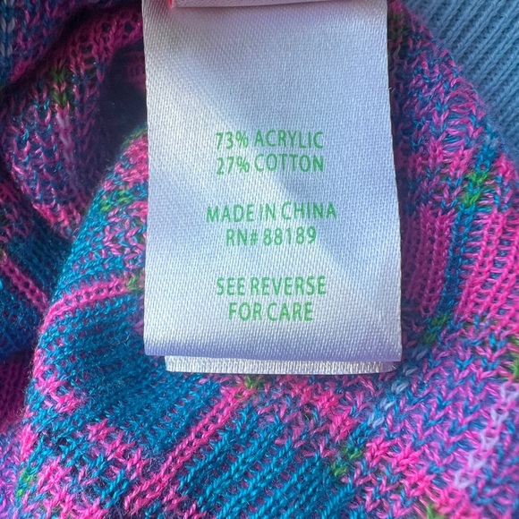 Lilly Pulitzer Avington Sweater Knit Short
Mermaid Stripe Turquoise Shore Sz L - Picture 6 of 8